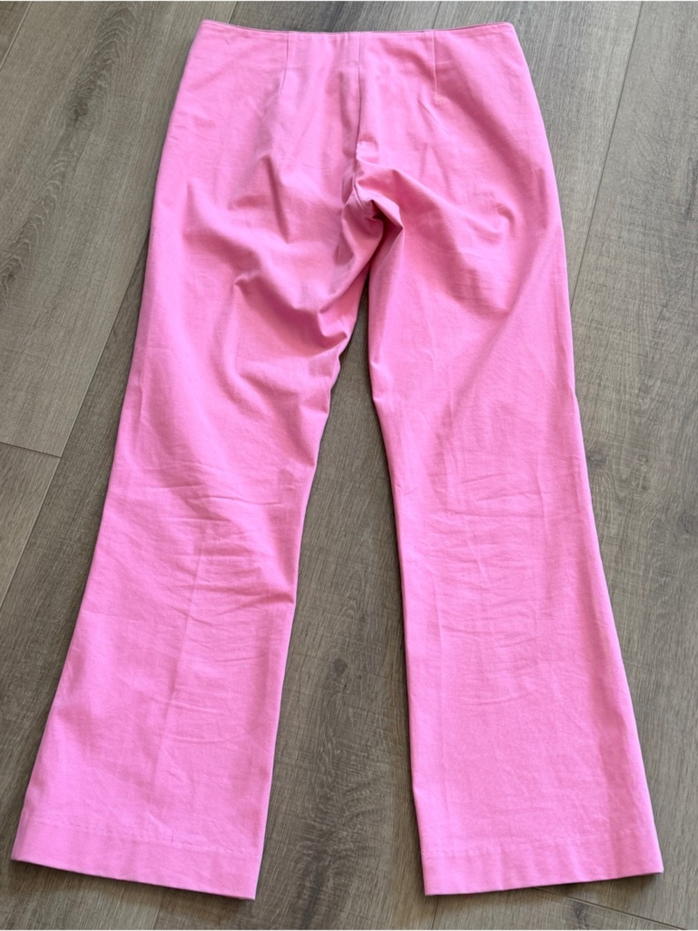 Lilly Pulitzer Pink Cotton Spandex Pants Women 2 Flat Front Straight Leg Palm - Picture 4 of 10